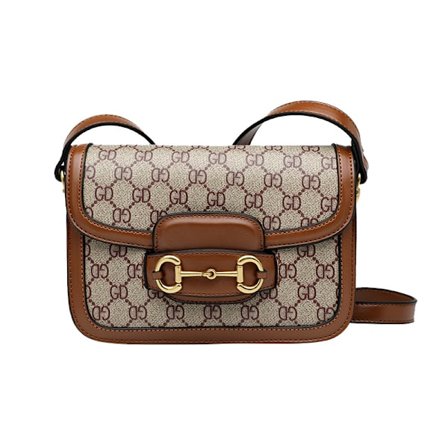 (Brun) Dame Crossbody Bag Retro Håndveske Skulder Bag 7