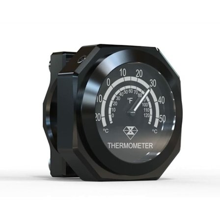 Vanntett lysende motorsykkelstyre termometer måler svart