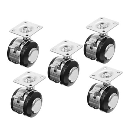 (L)5 stk Retro Stol Caster Møbler Caster Vintage Stol Swivel Kontorstol Remskiver Møbler