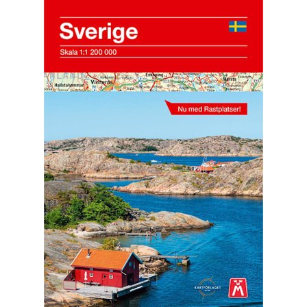 Sverige Vägkarta med rastplatser 10-Pack 9789189427709