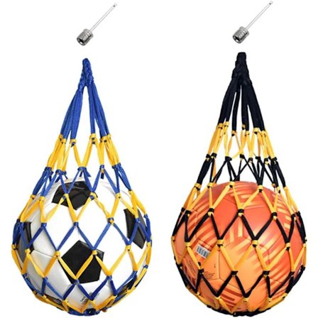 2-pak Boldnettaske - Basketballnet 1 Bold, Bærbar Boldnet Sportsnet til Fodbold, Basketball, Volleyball, Håndbold, Udendørs Cykling