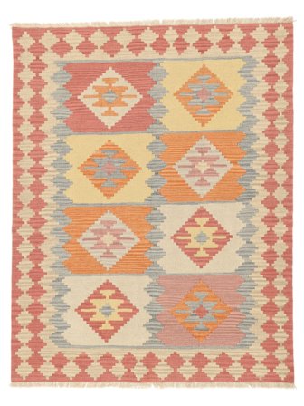 155X196 Dywan Orientalny Kilim Kaszkaj Pomarańczowy/Brunatny ( Persja/Iran)