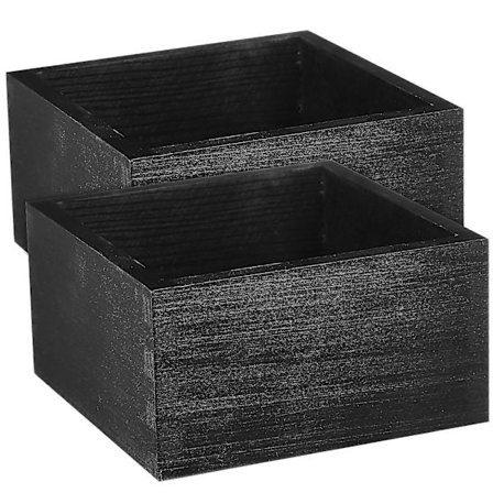 Tre Plantekasser Skrivebordsorganisator Oppbevaring Skrivesaker Firkantet Svart 11 x 11 x 6 cm 2 stk [D]