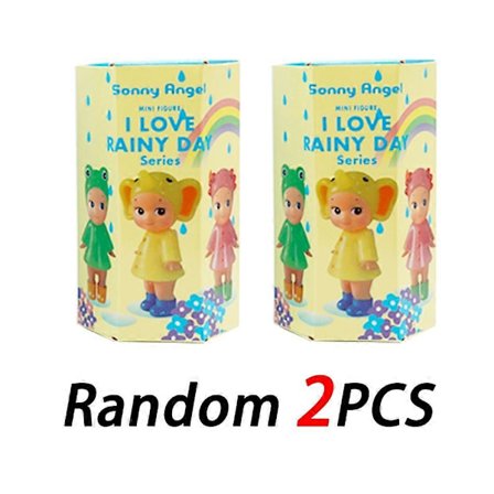 Sunny Angel Minifigur I Love Rainy Day Series Leksak för Flickor - Mystery Blind Box Groda & Anka Gul