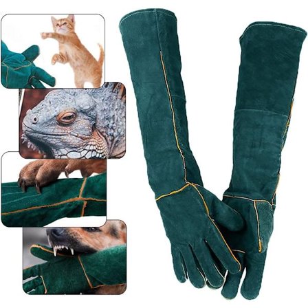 ING Beskyttende handsker til kæledyr - handsker til håndtering af dyr - 60 cm - bidfaste - ridsesikre - slidstærke - kraftige handsker