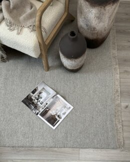 Uldtæppe ensfarvet Eden Lys grå