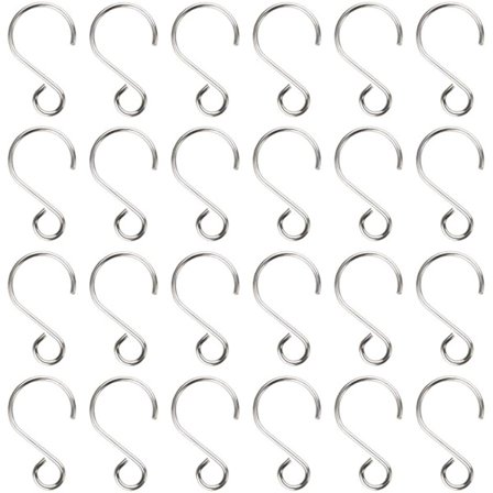 160 st S Form Mini Krok Rostfritt Stål Svängbar S Krok Gardin Krok Robust hängande klämma