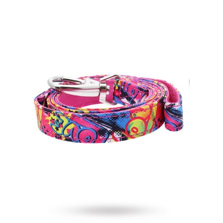 Urban Pup - Pink Graffiti Textilkoppel - Hundkoppel