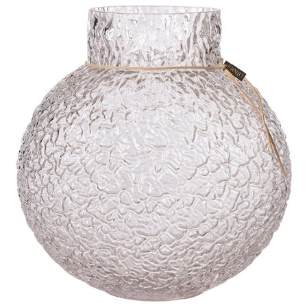 Ernst Glassvase med rund mønstret struktur, 30 cm' - 'Transparent