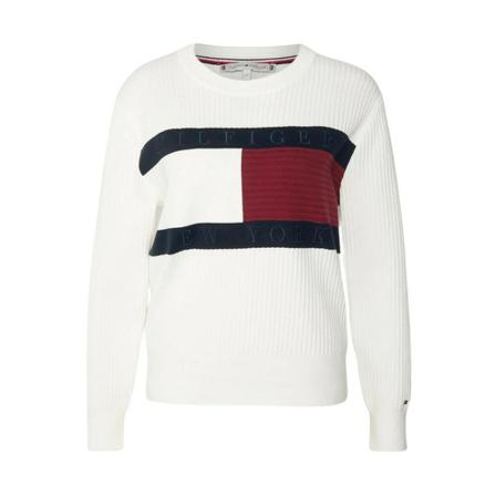 Tommy Hilfiger, Round-neck Knitwear Wit, Dames, Maat:S