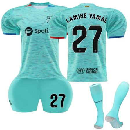 23-24 Barcelona Borte Fotballdrakt for barn nr. 27 Yamal- Perfet 24