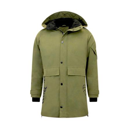 Enos Nette Heren Winterjassen - 9803 - Groen grön, Herr Vinterjackor, Herr, Storlek: L