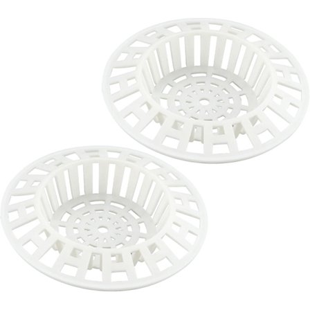 Vaskesi i plast, hvid afløbshårfanger hårprop hul plast letvægts vaskefilter hårfælde fang affaldsfilter-FS-