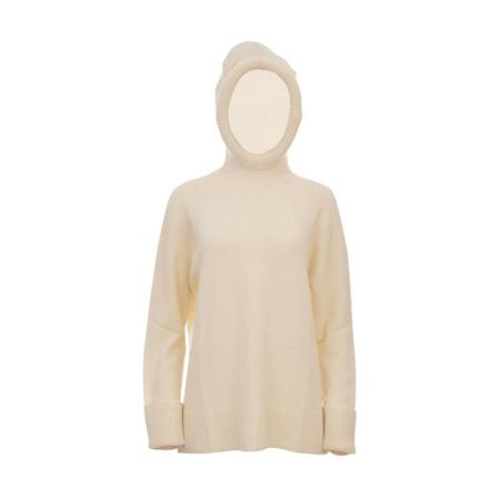Federica Tosi Stickat vit, Dam Hoodies, Dam, Storlek: 2XS