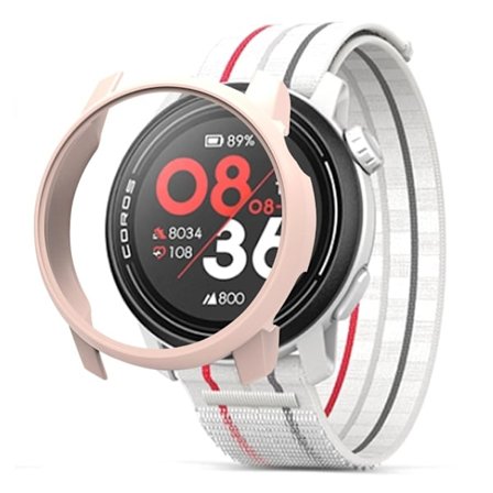 Coros Pace 3 Watch Beskyttelsesdeksel Hardt halvdeksel Fallbestandig ramme - Rosa