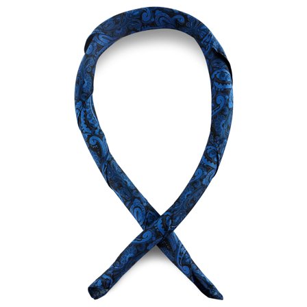 MARINEBLÅ & LYSEBLÅ PAISLEY Silkehalstørklæde til mænd - Tørklæder