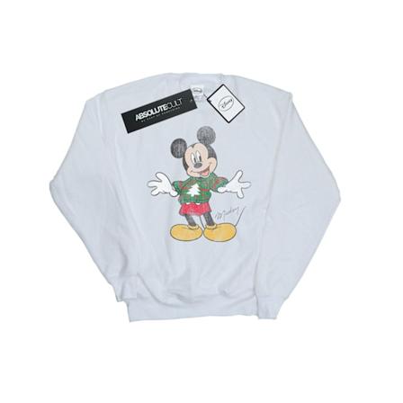 Disney Dam/Kvinnor Musse Pigg Jultröja Sweatshirt M White M