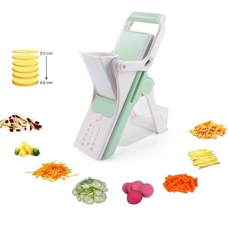 Grønnsakskutter med oppsamlingsbeholder, grønnsakskutter ideell som potetgullkutter og KLB