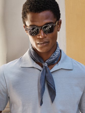 John Henric Men's Blue Bandana Paisley Size Onesize