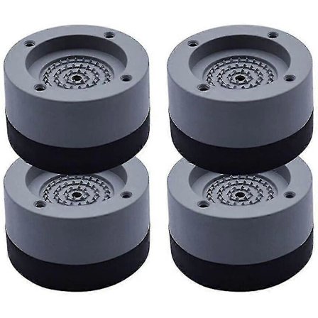 Vibrasjonsdempere, 4 stk. Universelle vibrasjonsdempere Antivibrasjonsmatter for vaskemaskin og tørketrommel 4cm (grå, 4cm)