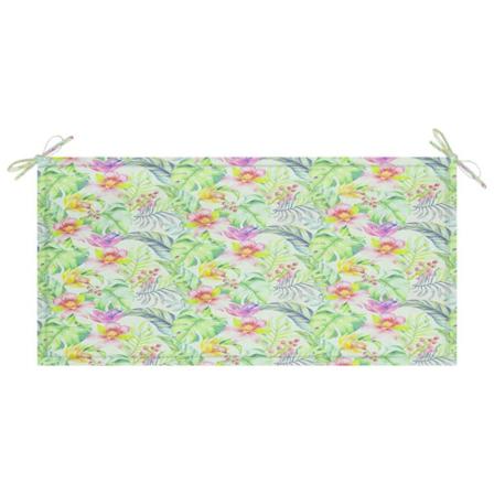 Vidaxl Dyna För Trädgårdsbänk Bladmönster 100x50x4 Cm Tyg Multifärg