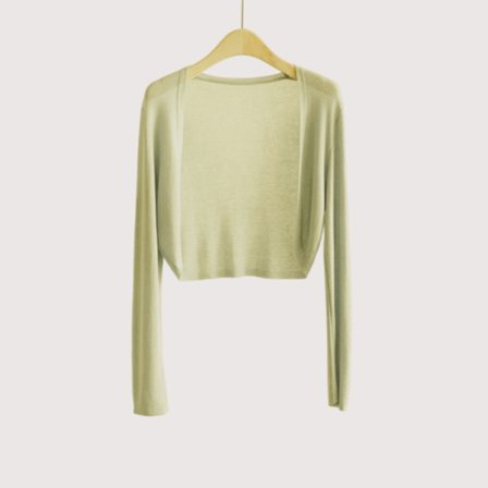 Stickad cardigan Ice Silk Sjal GRÖN