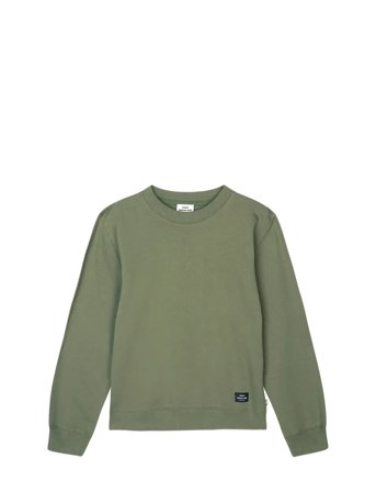 Mads Nørgaard Light Terry Solo Sweatshirt - Khaki green - 12