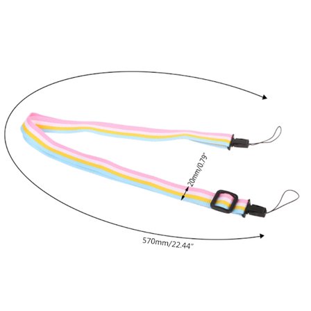 Justerbar Axelrem Regnbåge Kamerabälte Sling för Fuji Film Instax 90 70 50 25 7S 9 8 Direktutskriftskamera