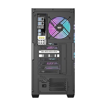 Darkflash DS900WD computerkabinet (sort) + 4 blæsere