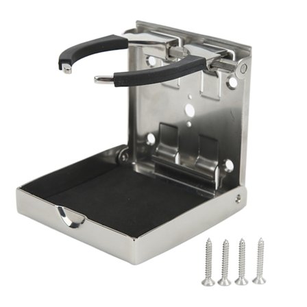 Flettbar koppholder med justerbar arm, 304 rustfritt stål, sklisikker for båt, yacht, bil, bobil