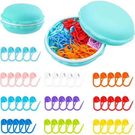 200 stk Strikemarkører, Fargerike Heklemarkører, Garnmarkører for Hekling, Plast Heklemarkører for Strikking Sy (Flere farger)