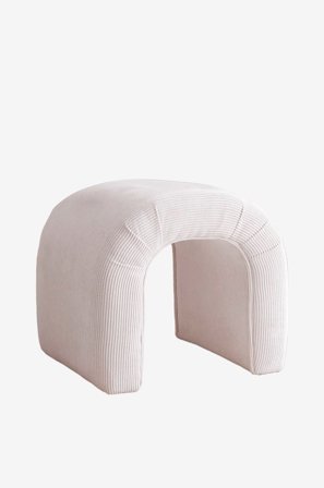 Hanah Home - Pouffe-Atlanta - Valkoinen - Rahit - - Homeroom