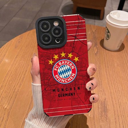 Etui til iPhone 17AIR Stenkornet Bayern München våbenskjold kort fodbold
