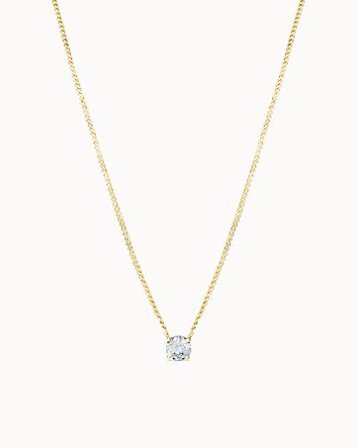 Paloma Diamanthalskæde Rund Diamant 0.50 carat - 18K Gultguld Laboratoriedyrked Diamant