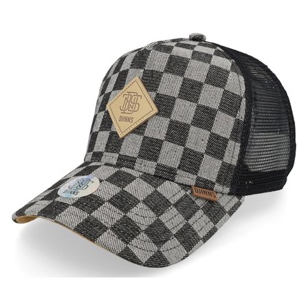 Djinns - Black trucker Czapka Z Daszkiem - Hft Cap Denim Check Black-os @ Hatstore