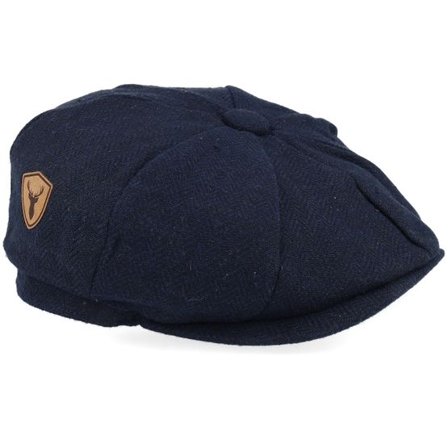 Jack Anchor - Blå flatcap Keps - Deer Shield Patch Navy Bakerboy Flat Cap @ Hatstore
