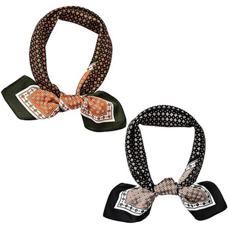 2 stk. silketørklæder, lille firkantet håndklæde, satin bandana tørklæde, silketørklæder, firkantet mulberry silketørklæde, lille halstørklæde til 