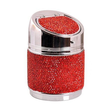 Bilaskkopp, rökfri, mugghållare för de flesta fordon 6,5 cm x 10 cm - Röd