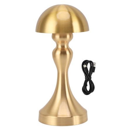 LED Trådløs Bordlampe 1800mAh Oppladbart Batteri Berøringskontroll Skrivebordslampe Bærbar Gull Konisk Form