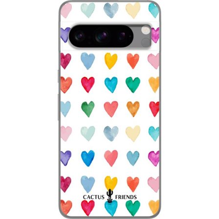 Yhteensopiva Puhelinkuori Google Google Pixel 8 Pro Cactus and Friends - Watercolor Love Grid