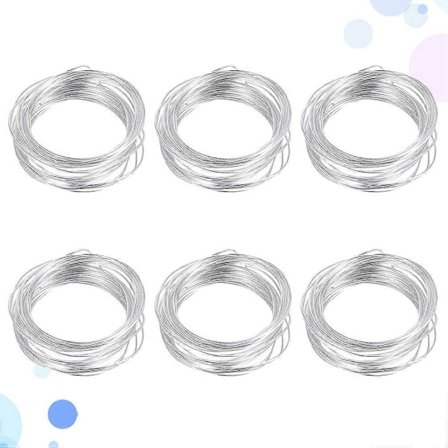 Bøybar Aluminiumstråd DIY Tilbehør Håndverk Laging Sølv 5M 1mm Modellbygging Blomsterstøtte 6 Ruller