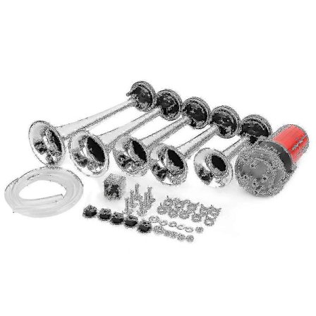 Dukes of Hazzard General Lee Universal Bil- og Lastbil Luftkompressor med 12V 125dB Sort 5 Trompet Horn