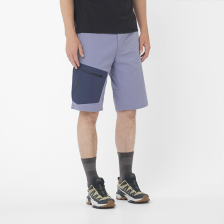 Salomon - Spodenki Odzież Outerpath Utility Short M - Blue Granite / Blue Nights