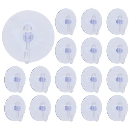 40 stk. Sugekopkroge Klare Sugekopkroge Sugekopper med Kroge til Væg Vindue Dør