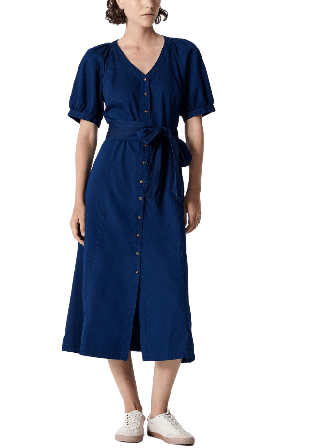 French Connection Zaves Chambray Ss Dress Klänningar Dam Blå M