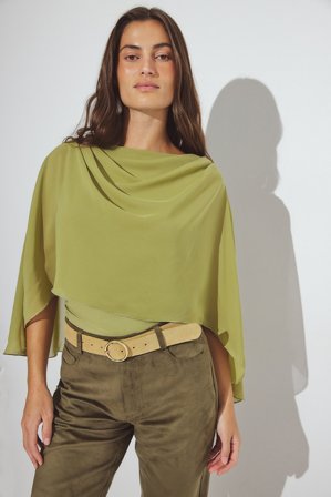 Janni Delér x NA-KD Cape-topp med öppen rygg - Toppar med öppen rygg - Grön - XS (EU 32)