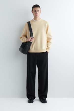 COS Men's Felpa In Scuba Dalla Vestibilità Rilassata in Giallo