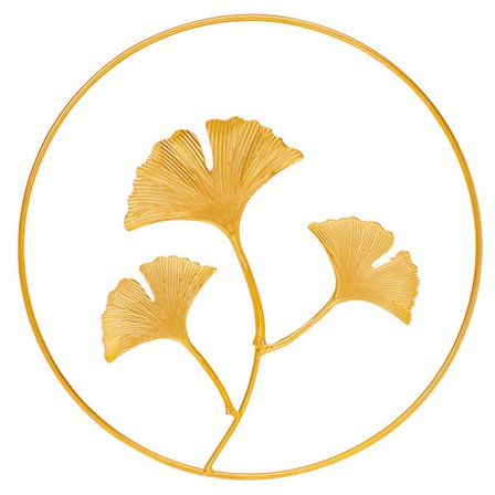 Jern Væg Skulpturer Guld Blade Væg Dekoration Metal Ginkgo, Ahorn,