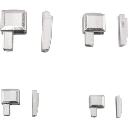 Glidelåsstopp 16 sett Hvit Gull Metall Glidelås Lås Slider Stopp #3/#5/#8/#10 Glidelåsstoppbokser og Glidelåsinnsettingsnåler