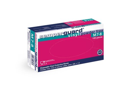 Semperguard M7-8 Engangshanske vinyl, pudderfri M, 100 stk, Klær